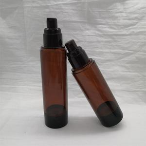 Flacone Airless in Plastica Ambrata per Cosmetici e Cura della Pelle, 15ml 30ml 50ml 80ml 100ml 120ml, per Lozioni, Creme, Sieri, con Pompa e <span class=keywords><strong>Spray</strong></span> - Product Image 5