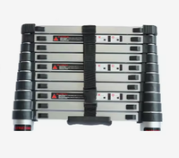 Échelle télescopique pliable Xinxing de 5 mètres, très vendue, multifonctionnelle, pour usage domestique, en alliage d'aluminium, capacité de charge de 150 kg
