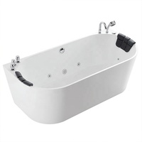 Ovale Intérieur SPA Massage Coin Moderne Baignoire À Remous Hydromassage Jet D'eau Acrylique Trempage Baignoire Autoportante
