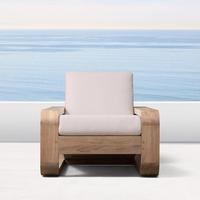 Chaise longue en teck moderne minimaliste nordique pour l'extérieur, résistante au soleil, imperméable, anti-corrosion, pour villas, jardins, balcons