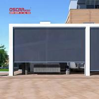 Motorisierter Bogen-Sonnenschutz mit Aluminiumkonstruktion, Regenfest und Langlebig für Gartenhaus, Terrasse, Luxuriöse Lamellendach-Bausätze, Pergola