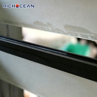RICHOCEAN Fenêtre à persiennes en aluminium hermétique, étanche, avec ventilation, verre dépoli, volets extérieurs pour climat tropical