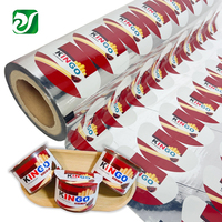 Film d'étanchéité jetable pour gobelets à bubble tea en plastique, film de couvercle laminé VMPET PE pour gobelets à chocolat en rouleau