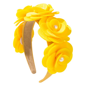 Diadema <span class=keywords><strong>de</strong></span> flores <span class=keywords><strong>de</strong></span> <span class=keywords><strong>estambre</strong></span> <span class=keywords><strong>de</strong></span> perla grande a la moda, nuevo estilo, accesorio para el cabello <span class=keywords><strong>de</strong></span> estilo callejero a la moda para vacaciones o ocasiones dulces - Product Image 5