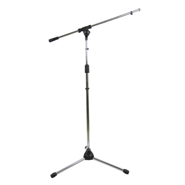K-302-2B Heavy Duty Foldable Adjustable Microphone Stand Boom Arm Holds One Microphone 90-160cm Height Includes Carry Bag Clip