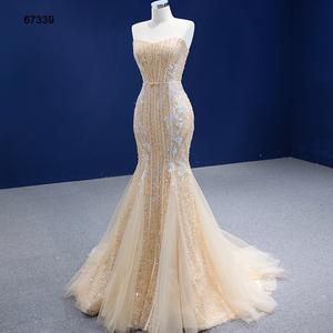 Robe de soirée sans manches à épaules dénudées pour femme, nouveau design RSM67339 - Product Image 2