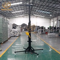 Torre de Elevación de Acero para Exteriores con Manivela para Colgar Altavoces LED