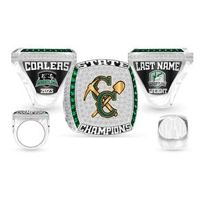 Anillo de campeón de moda de alta calidad personalizado, anillo universitario de béisbol y fútbol, anillo de plata para hombre - Product Image 4