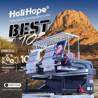 Machine à broder informatisée HoliHope à 2 têtes, prix abordable, 15 aiguilles, support multilingue, facile à utiliser