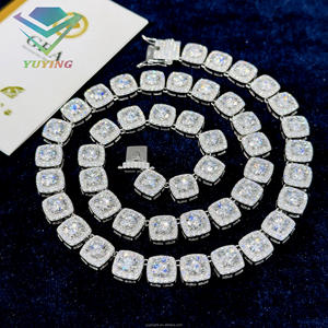 ราคาถูกที่สุดในสต็อก สร้อยคอ/กำไลข้อมือเงินแท้ 925 ประดับเพชร VVS มอสซาไนต์ สำหรับผู้หญิง/ผู้ชาย แบบโซ่คิวบันขนาดใหญ่ - Product Image 6