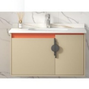 Mueble de Baño Moderno CR de 70 cm con Lavabo de Cerámica de una Pieza y Espejo con Iluminación LED - Product Image 2