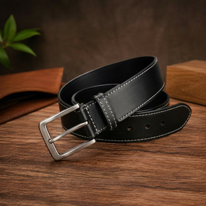 Ceinture en cuir véritable vintage pour homme, prix d'usine, personnalisable avec estampage à chaud, vente en gros, cuir pleine fleur de qualité supérieure, durable, LMB-0087 - Product Image 1