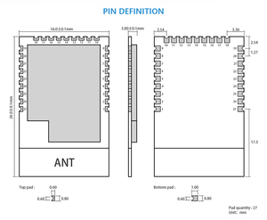 20dBm ebyte E75-2G4M10S JN5169โมดูล ZigBee 2.4GHz เครือข่ายไร้สายบ้านสมาร์ทโมดูล IOT E75-2G4M10S - Product Image 5