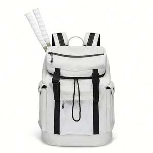 Customized logo <b>Large</b> Sports Tennis Bag Portable <b>Women</b> Racquet Shoulder <b>Backpack</b> With Water Proof Feature for Badminton Tennis - Product Image 1