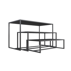 Vente promotionnelle en usine de supports métalliques en stock de gros <span class=keywords><strong>table</strong></span> de présentation haute et basse en acier pour magasins - Product Image 1
