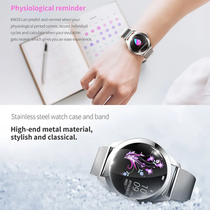 Montre connectée <span class=keywords><strong>KW10</strong></span> à fréquence cardiaque dynamique 24h/24, compatible Android et iOS, avec plusieurs langues (anglais, espagnol, polonais) - Product Image 4