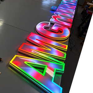 Insegna <span class=keywords><strong>LED</strong></span> RGB Personalizzata con Lettere 3D <span class=keywords><strong>in</strong></span> Acrilico Illuminata Frontalmente per Pubblicità Aziendale - Product Image 5