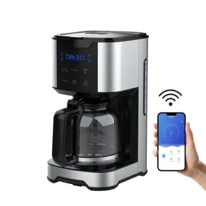 American Koffie Intelligent Electric Tuya Smart Drip Coffee Maker With Touch Screen