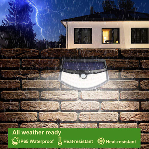 Applique murale extérieure à interaction solaire à 48 led avec capteur de mouvement grand angle IP65 étanche pour <span class=keywords><strong>garage</strong></span>, jardin, patio, cour - Product Image 4
