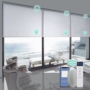 Persianas Eléctricas de Alta <span class=keywords><strong>Calidad</strong></span>, Persianas Dobles para Ventanas, Inalámbricas, con Protección UV, de Tela Opaca, Enrollables - Product Image 1
