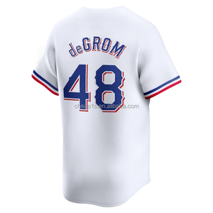 Vente en gros de maillots de baseball américains brodés pour hommes <span class=keywords><strong>Texas</strong></span> Ranger # Tenue de softball Corey Seager 5, Wyatt Langford 36, Jacob deGrom 48 - Product Image 3