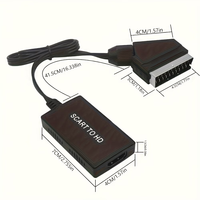 SCART-Eingang zu HDMI-Ausgang Konverter 720P/1080P SCART Composite zu HDTV mit USB-Kabel für Sky Box VCR Blu-ray Player