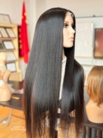 Perruques en cheveux humains SHY Medical, en PU, entièrement en dentelle, douces, effet cuir chevelu naturel, remplacement capillaire pour femmes, marque privée