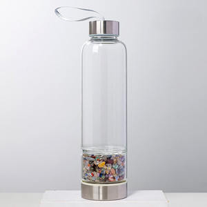 Botella <span class=keywords><strong>de</strong></span> Agua <span class=keywords><strong>de</strong></span> Cristal Natural al por Mayor, Botella <span class=keywords><strong>de</strong></span> Cristal Curativa con Virutas <span class=keywords><strong>de</strong></span> Gemas <span class=keywords><strong>de</strong></span> Cuarzo, <span class=keywords><strong>Taza</strong></span> para Beber, Artesanías para Regalos - Product Image 3