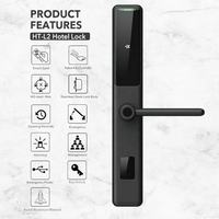 Cerradura de cinco pestillos de alta seguridad para tarjeta Rfid, diseño moderno de cuerpo delgado, llave antirrobo con Software de gestión, cerradura inteligente para Hotel