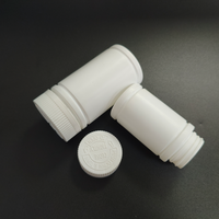 Bouteilles en PE/PET en gros avec bouchon à clapet, vides, 50cc, 100cc, en plastique, pour vitamines, pilules, pots de rangement de médicaments à ouverture facile