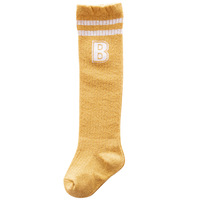 Chaussettes longues pour nouveau-né, à bordure lâche, au-dessus du genou, en coton tricoté, avec logo lettre B, pour garçons – Les meilleures chaussettes