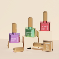 Flacon en verre unique de 12 ml pour emballage cosmétique de dissolvant de vernis à ongles, base et top coat