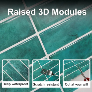 Piastrelle a mosaico con Peel and Stick in pietra bianca <span class=keywords><strong>per</strong></span> la <span class=keywords><strong>cucina</strong></span> Backsplash pannello a parete Peel e Stick Wall mattonelle - Product Image 4