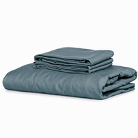 Ensemble de housse de couette de luxe en lyocell d'eucalyptus 100% tissé satiné, ensemble de literie rafraîchissant