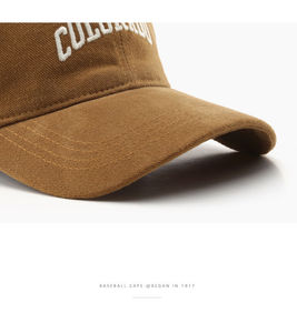Casquette de baseball unisexe vintage délavée à 6 panneaux, broderie 3D sculptante, ajustable, en coton doux, marron, style Dad Hat, vente en gros - Product Image 3