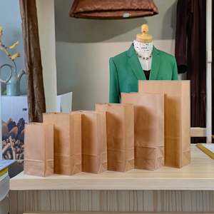 Sacs d'emballage en papier kraft pour plats à emporter, papier enduit imperméable et résistant à l'huile pour les noix et les graines - Product Image 4