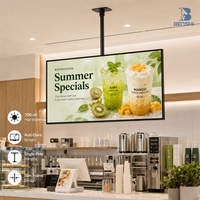 BENSHI 43 50 55 65 Inch Layar LCD Digital Indoor Kecerahan Tinggi 700 1200 Nits untuk Jendela, Monitor Signage, Papan Iklan Digital