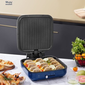 Plaque de cuisson électrique 1200W antiadhésive double face pour pizza, crêpes, gaufres, barbecue et œufs frits, usage domestique - Product Image 2