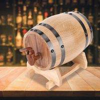 Fût de chêne vieilli de 3 litres, mini fût de whisky avec support adapté au whisky vieilli vin bière tequila cocktailsetc home bar table de