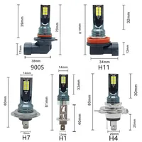 1 Buah Bohlam Led 6W Super Terang H4 H7 Lampu Depan Mobil Sepeda Motor H1 H3 H8 H9 H11 Lampu Kabut Otomatis 9005 9006 HB3 HB4 Lampu