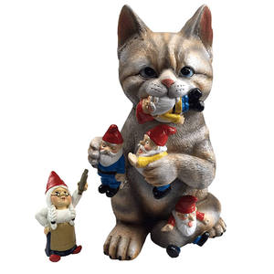 <span class=keywords><strong>Travieso</strong></span> gato Gnomo de jardín estatua estatuilla-mejor arte para la decoración de interior al aire libre de la casa o de la Oficina (un tamaño <span class=keywords><strong>travieso</strong></span> gato) - Product Image 1