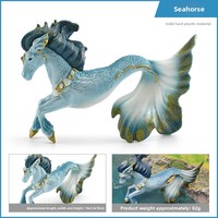 Modèles de monstres mythologiques occidentaux simulés transfrontaliers : Hippocampe, Bonhomme de neige, Tigre sabre-denté, Loup-garou décoratifs
