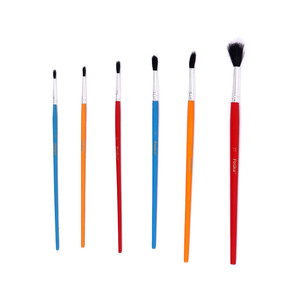 Pinceaux de peinture acrylique aquarelle multifonctionnels à pointe ronde, 6 tailles, pour artistes, étudiants, adolescents, enfants et peintres - Product Image 1