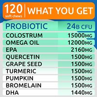 Probiotiques Immunitaires pour Chiens : Soutien des Allergies Saisonnières, Santé Digestive Intestinale, Absorption Rapide, Formule à Ingrédients Limités - Porc