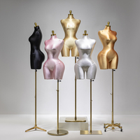 Maniquí de Plástico BBL de Medio Cuerpo, Modelo Europeo Americano para Exhibición de Ropa en Tiendas, Soporte para Ropa Interior Femenina, Maniquí de Talla Grande