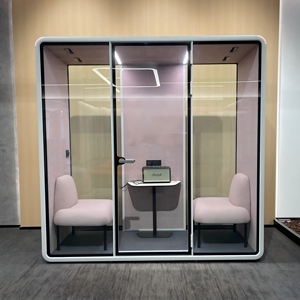 Cabina Acústica Insonorizada para Oficina, Cabina Telefónica con Muebles y Asientos, Cabina <span class=keywords><strong>de</strong></span> Cambio <span class=keywords><strong>de</strong></span> Pasajeros para Aeropuerto - Product Image 3