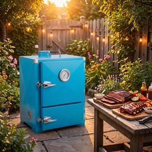 Portable Mini Vertical Charcoal Smoker <b>BBQ</b> Machine, Small Size <b>Compact</b> Outdoor Smoker for Camping & Tailgating - Product Image 1