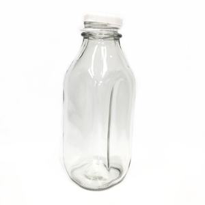 Venta al por mayor 1000ml 500ml 400ml 250ml <span class=keywords><strong>200ml</strong></span> francés cuadrado botellas de bebidas de vidrio con tapa de plástico para jugo de fruta de leche - Product Image 4