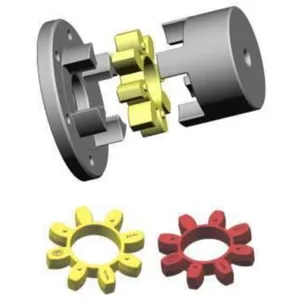 Accouplement d'arbre d'araignée flexible de type mâchoire résiliente personnalisée avec araignée élastique pour machine CNC