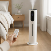 Diffuseur d'arômes ultrasonique électrique industriel de grande capacité 8L, sur pied, avec télécommande, humidificateur, ions négatifs